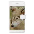 工房斑狼の狼犬ロックフォト Book-Style Smartphone Case