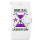 KIKITEKI_LABORATORYの砂時計 紫×ピンク 手帳型スマホケース