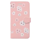 kuroki  miyaのシンプルピンク桜 Book-Style Smartphone Case