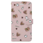 ぽこたろーのぽこたろーpink Book-Style Smartphone Case