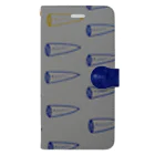 つゆくさ色の小間切れの青のヤツメウナギ Book-Style Smartphone Case