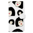 mugikochanのモサコがたくさん Book-Style Smartphone Case