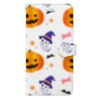 muraicchiのハロウィンかぼちゃとおばけ Book-Style Smartphone Case