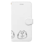 TOSANEKOのにらめっこ　しろ Book-Style Smartphone Case