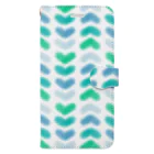 night_flightのwave_blue Book-Style Smartphone Case