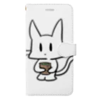 コウの一息にゃんこ Book-Style Smartphone Case