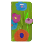 eri kaifuchiの花とtaroとひげおじさん Book-Style Smartphone Case