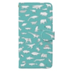 ホリゴメの絶滅した生き物 古生代〜新生代 アオ Book-Style Smartphone Case