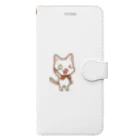 白ねこグループアンテナSHOPの白ねこ公式キャラクター 手帳型スマホケース