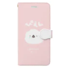 Amayuのぴょこモコ【ぴえん】(ピンク) Book-Style Smartphone Case