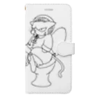 36sanのpooping cat Book-Style Smartphone Case