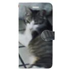 ナスボの野生の猫 手帳型スマホケース