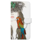 meimasaruの鳥の巣girl Book-Style Smartphone Case