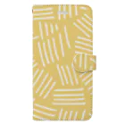 SANKAKU DESIGN STOREの不揃いアミアミ YELLOW。 Book-Style Smartphone Case