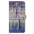 Hana Sungo　はなさんごのHand weaving-blue×3 Book-Style Smartphone Case