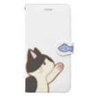 かわいいもののおみせ　いそぎんちゃくのお魚にゃー　白黒ハチワレ Book-Style Smartphone Case