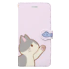 かわいいもののおみせ　いそぎんちゃくのお魚にゃー　グレーハチワレ Book-Style Smartphone Case