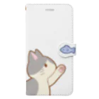 かわいいもののおみせ　いそぎんちゃくのお魚にゃー　グレーハチワレ Book-Style Smartphone Case