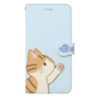 かわいいもののおみせ　いそぎんちゃくのお魚にゃー　茶白 Book-Style Smartphone Case