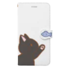 かわいいもののおみせ　いそぎんちゃくのお魚にゃー　黒 Book-Style Smartphone Case