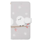 shiroi maru のシマエナガ Book-Style Smartphone Case