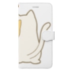 かわいいもののおみせ　いそぎんちゃくの仲良し猫の背中　茶白&白 Book-Style Smartphone Case