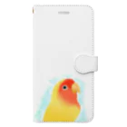 まめるりはことりのほんわかコザクラインコ　ルチノー【まめるりはことり】 Book-Style Smartphone Case