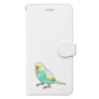 まめるりはことりのごきげんセキセイインコ【まめるりはことり】 Book-Style Smartphone Case