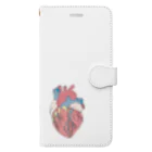 OGNdesignの心臓　内臓　Heart　NO.18 手帳型スマホケース