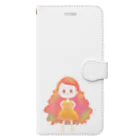 Love  corinの太陽を着た女の子 Book-Style Smartphone Case