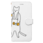 械海の巣ごもり猫とダンベルとプロテイン Book-Style Smartphone Case