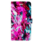 兎派のpaint_01_landscape(vivid pink) Book-Style Smartphone Case