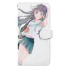 rikuの夏の風とセーラー服の女の子 Book-Style Smartphone Case