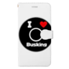 0965 brandのI love Busking  手帳型スマホケース