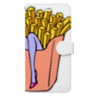 Mieko_Kawasakiの誘惑の🍟フライドポテト　 Book-Style Smartphone Case