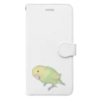 まめるりはことりの首傾げ　スパングルセキセイインコちゃん【まめるりはことり】 Book-Style Smartphone Case