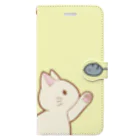 かわいいもののおみせ　いそぎんちゃくのネズミさんにゃー　白 Book-Style Smartphone Case