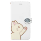 かわいいもののおみせ　いそぎんちゃくのネズミさんにゃー　白 Book-Style Smartphone Case