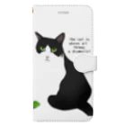 ひげ猫マリオのハチワレ猫 猫山さん1 Book-Style Smartphone Case