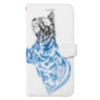 TRAVA design SHOPの猫トライバル×青空 Book-Style Smartphone Case