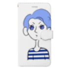 hsn_oのブルー Book-Style Smartphone Case