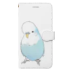 まめるりはことりの可愛いジャンボセキセイインコ【まめるりはことり】 Book-Style Smartphone Case