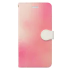 水彩 Ao_watercolorのPeach pink　水彩 手帳型スマホケース