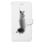 C Nのノルウェージャンフォレストキャット黒猫 Book-Style Smartphone Case