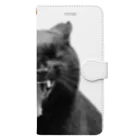 iguana_brosの黒猫がぎゃー Book-Style Smartphone Case