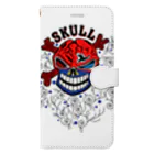 art_charachikiのskull man red 手帳型スマホケース