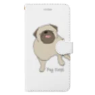 めぇありぽてモフつぐみ🐶らーはーのPug First 手帳型スマホケース