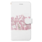 rilybiiのTulip field pink 手帳型スマホケース