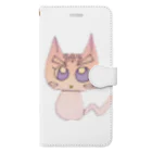 みのたのピンクの猫さん Book-Style Smartphone Case