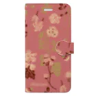 muramotochihiroの野の草花（ピンク） Book-Style Smartphone Case